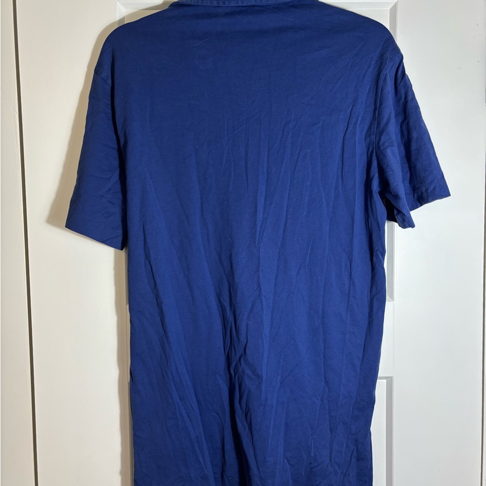 Polo Golf Ralph Lauren Vintage Lisle Polo Shirt Blue Size Small 100% Pima Cotton - Picture 2 of 3